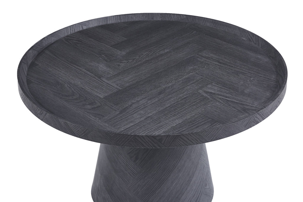 Rousseau Manus Salontafel – MDF – Donkergrijs – Ø80 x H40 cm